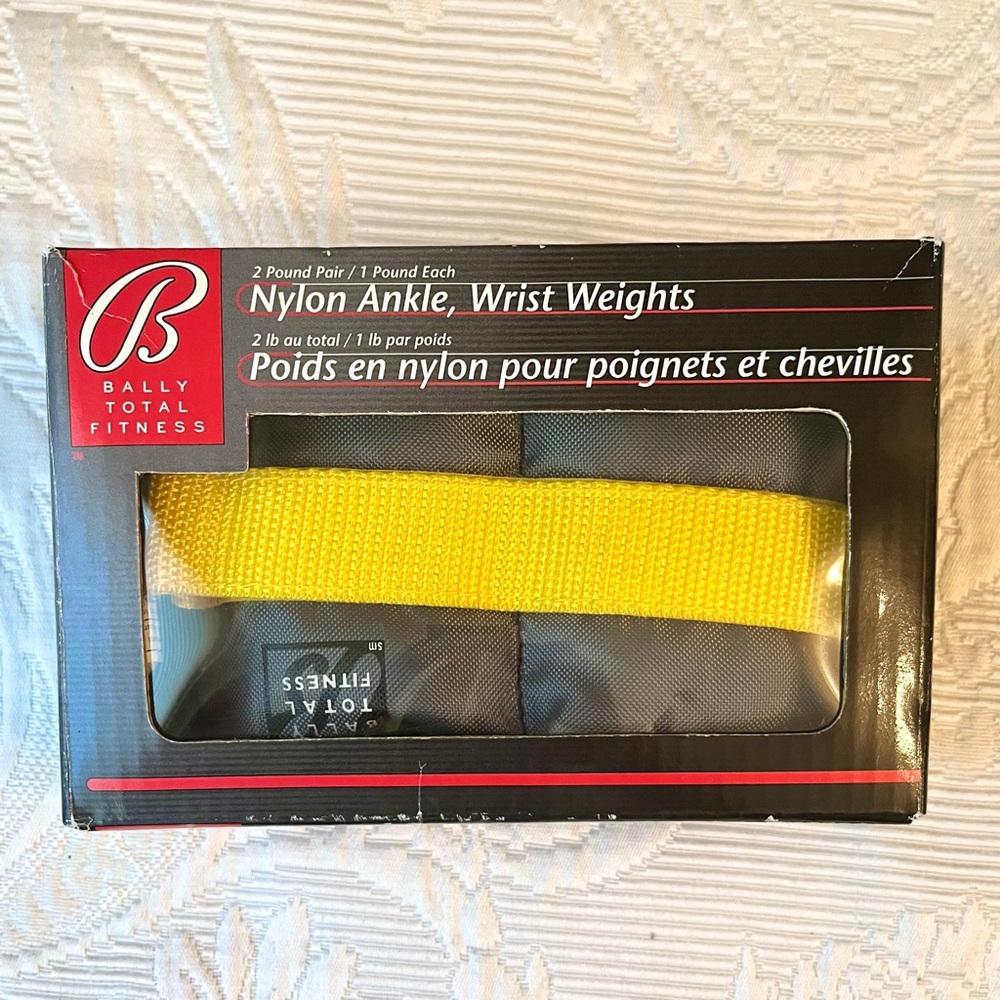 NWT Bally Total Fitness Ankle/Wrist Weights-2 lb. Pair-Yellow